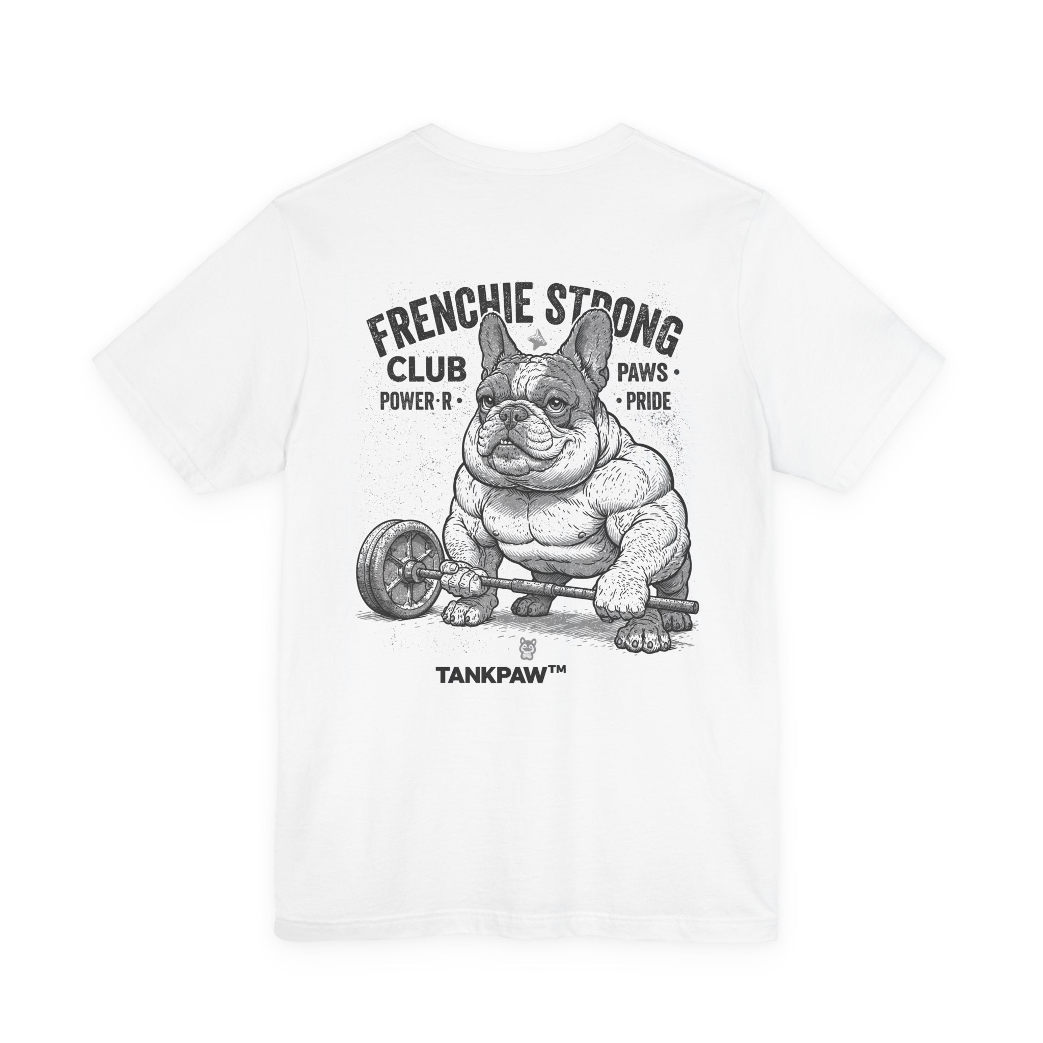 Strong Frenchie Club T-Shirt – Muscular French Bulldog Shirt for Pet Lovers