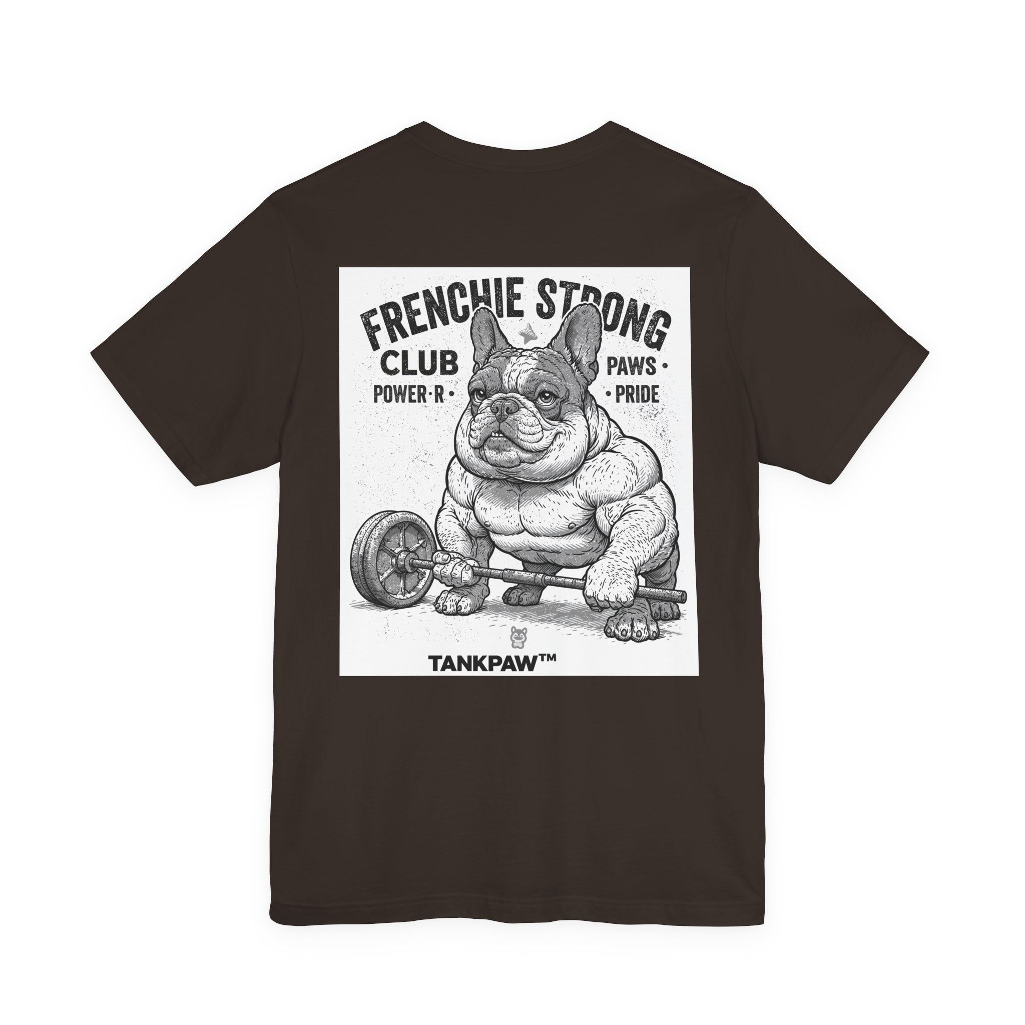 Strong Frenchie Club T-Shirt – Muscular French Bulldog Shirt for Pet Lovers