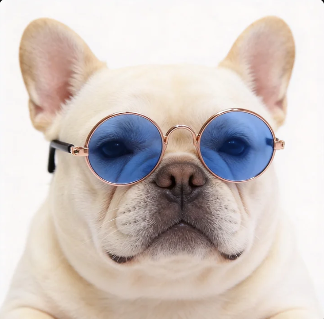 Retro Round Pet Glasses | Stylish Costume Eyewear for Dogs & Cats