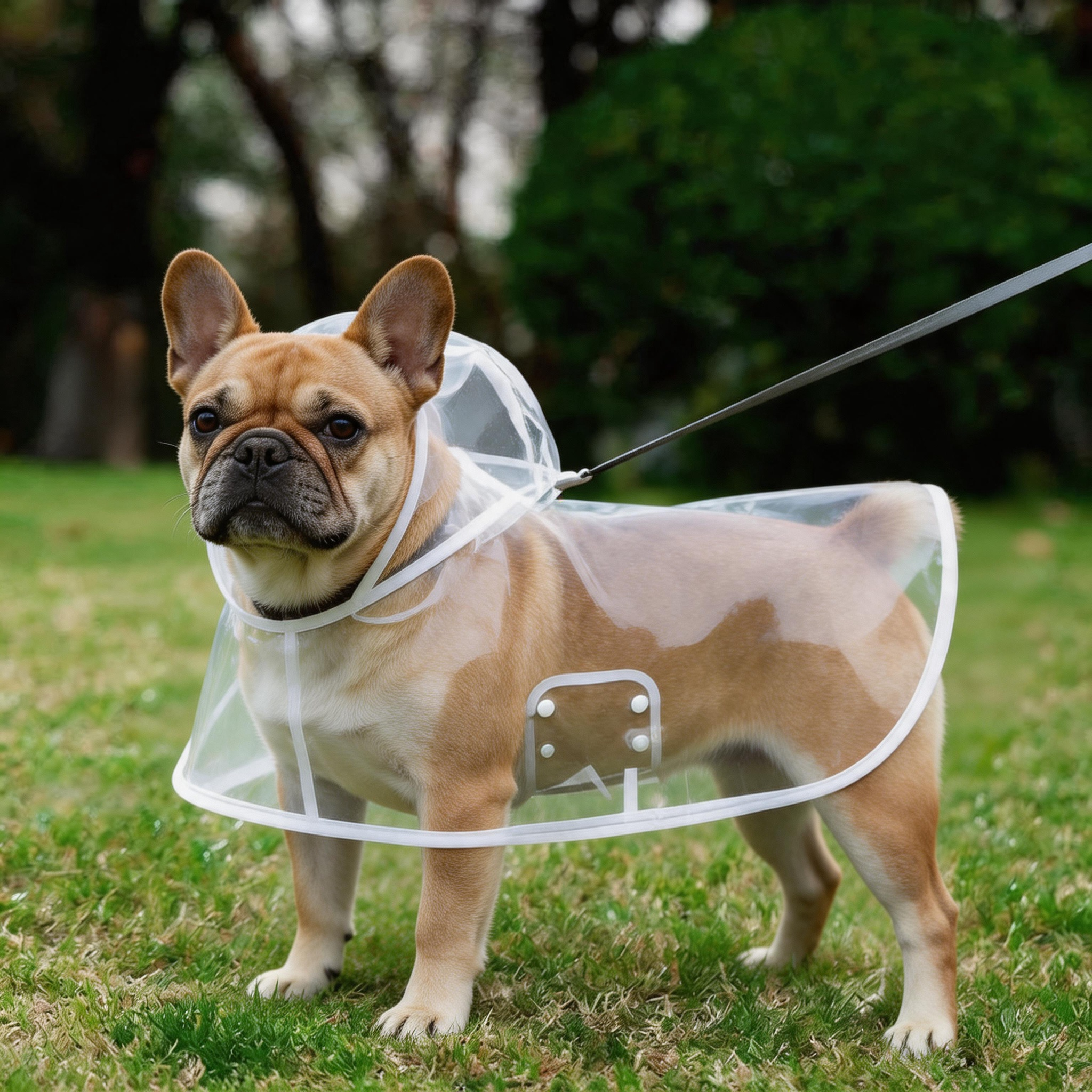 Waterproof Dog Raincoat – Hooded Rain Jacket for Small & Medium Dogs-French Bulldog — Pet Supplies