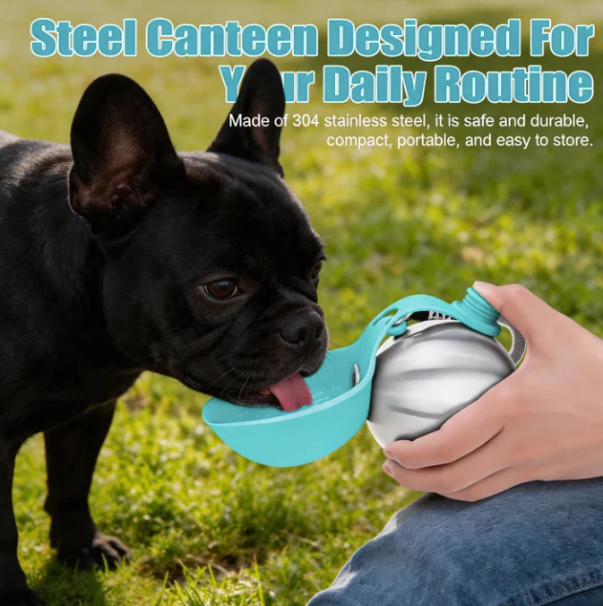 Portable Dog Water Bottle for Walking – Leak Proof Travel Water Dispenser for Dogs & Cats