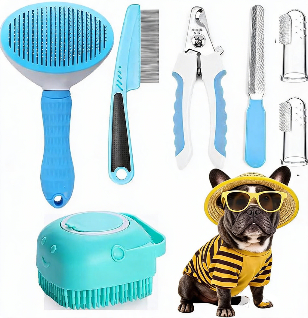 Professional Pet Grooming Kit for Dogs & Cats | Complete Grooming Set for Brushing, Trimming & Bathing