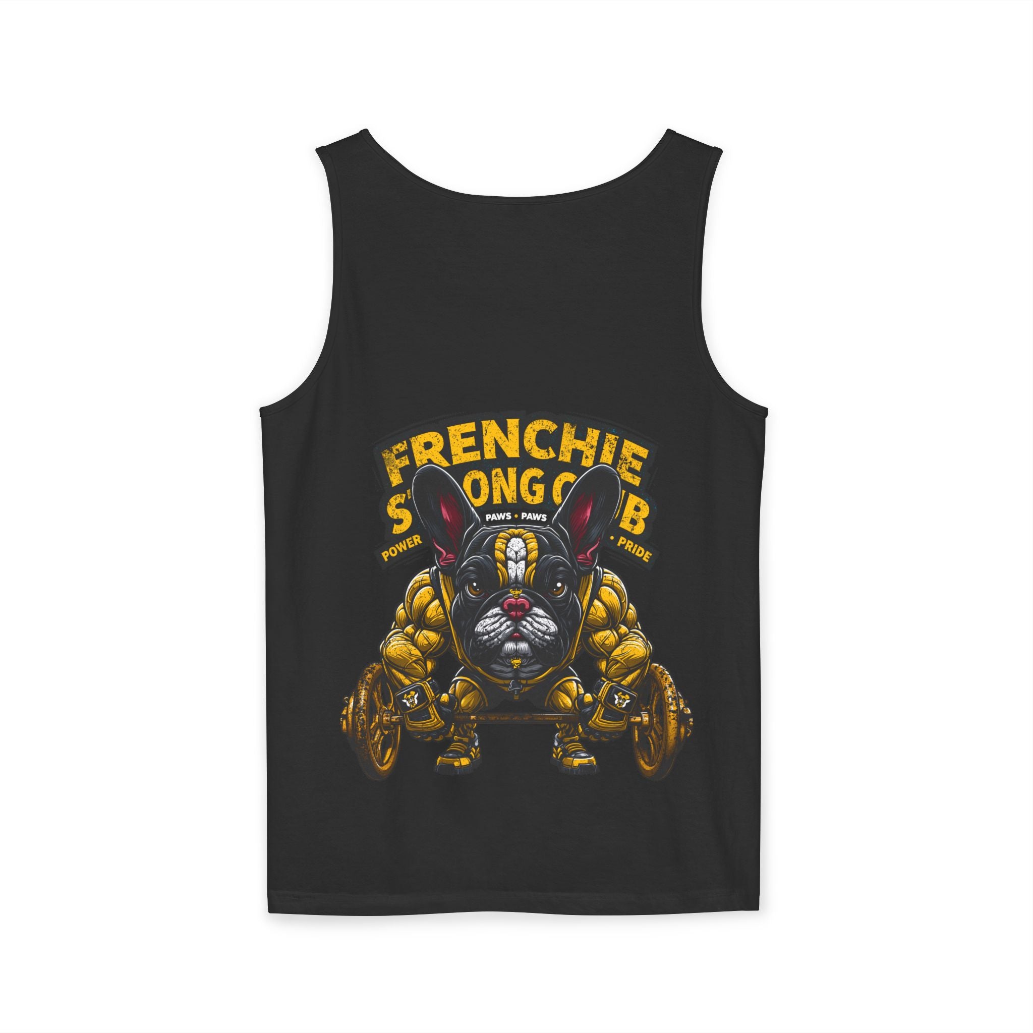 Power Paws Tank Top — "Frenchie Strong" Graphic Dog Fitness Tank