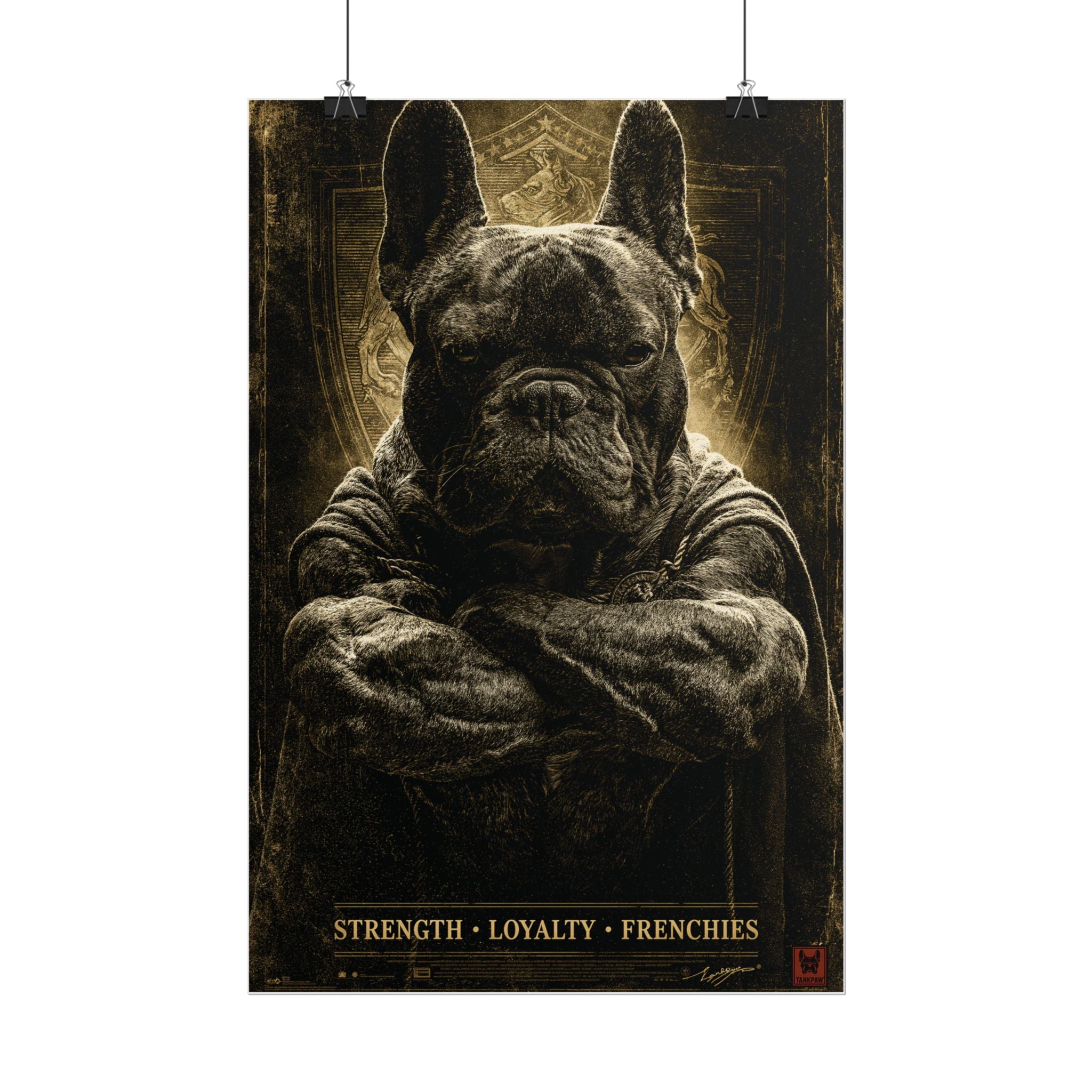 TankPaw® French Bulldog Wall Art Poster – Premium Vintage Frenchie Decor